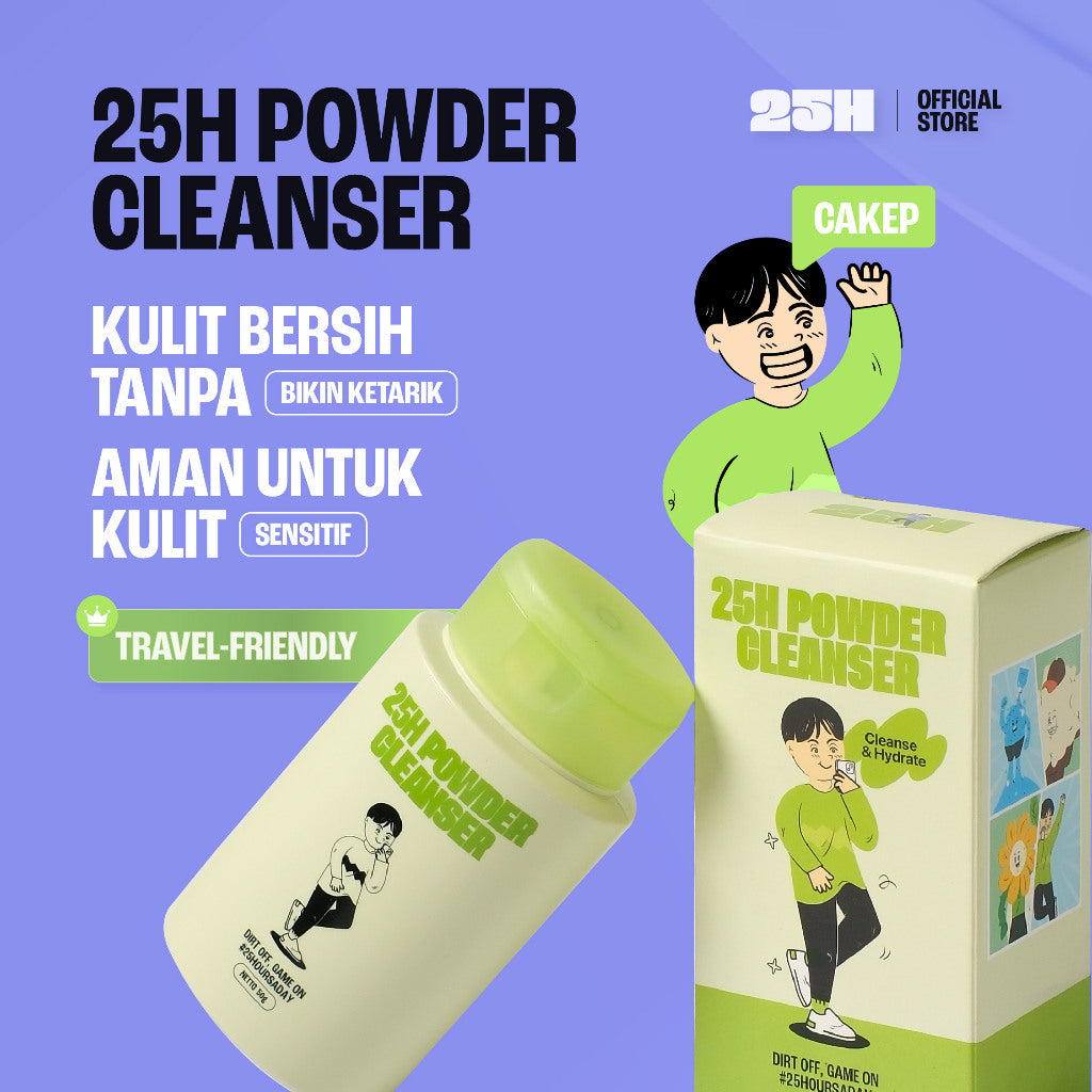 25H Powder Cleanser - Praktis dan Travel Friendly