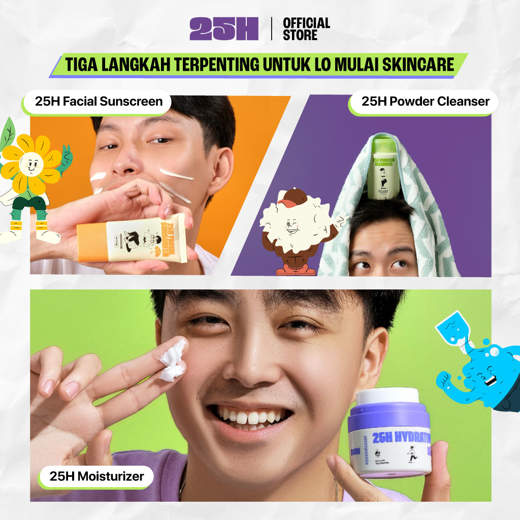 25H Skincare Routine Pack - Tiga Langkah, Hasil Maksimal