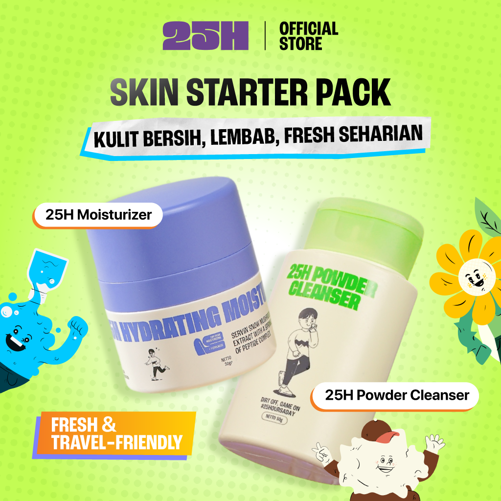 25H Skin Starter Pack - Membersihkan dan Melembabkan Wajah Bro