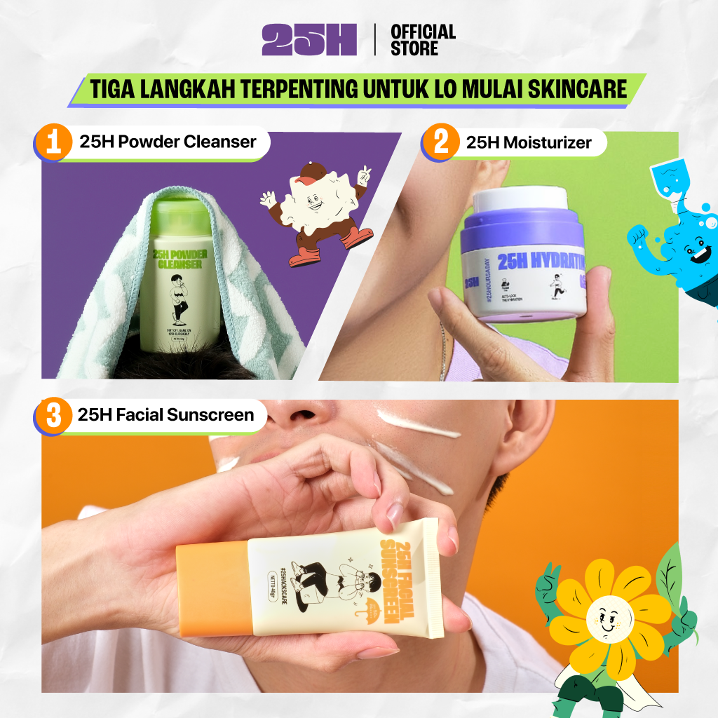 25H Skincare Routine Pack - Tiga Langkah, Hasil Maksimal