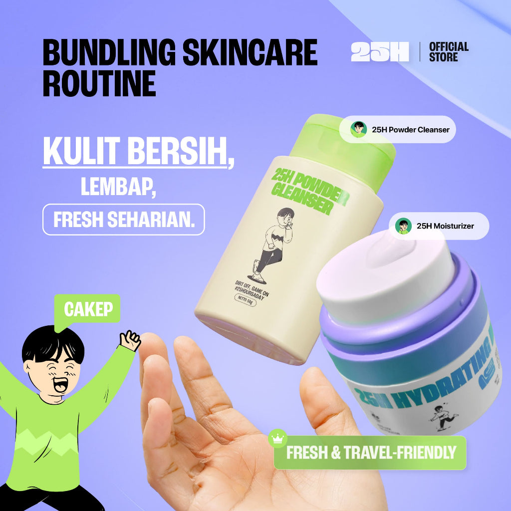 25H Skincare Starter Pack – Membersihkan & Melembabkan Wajah Bro