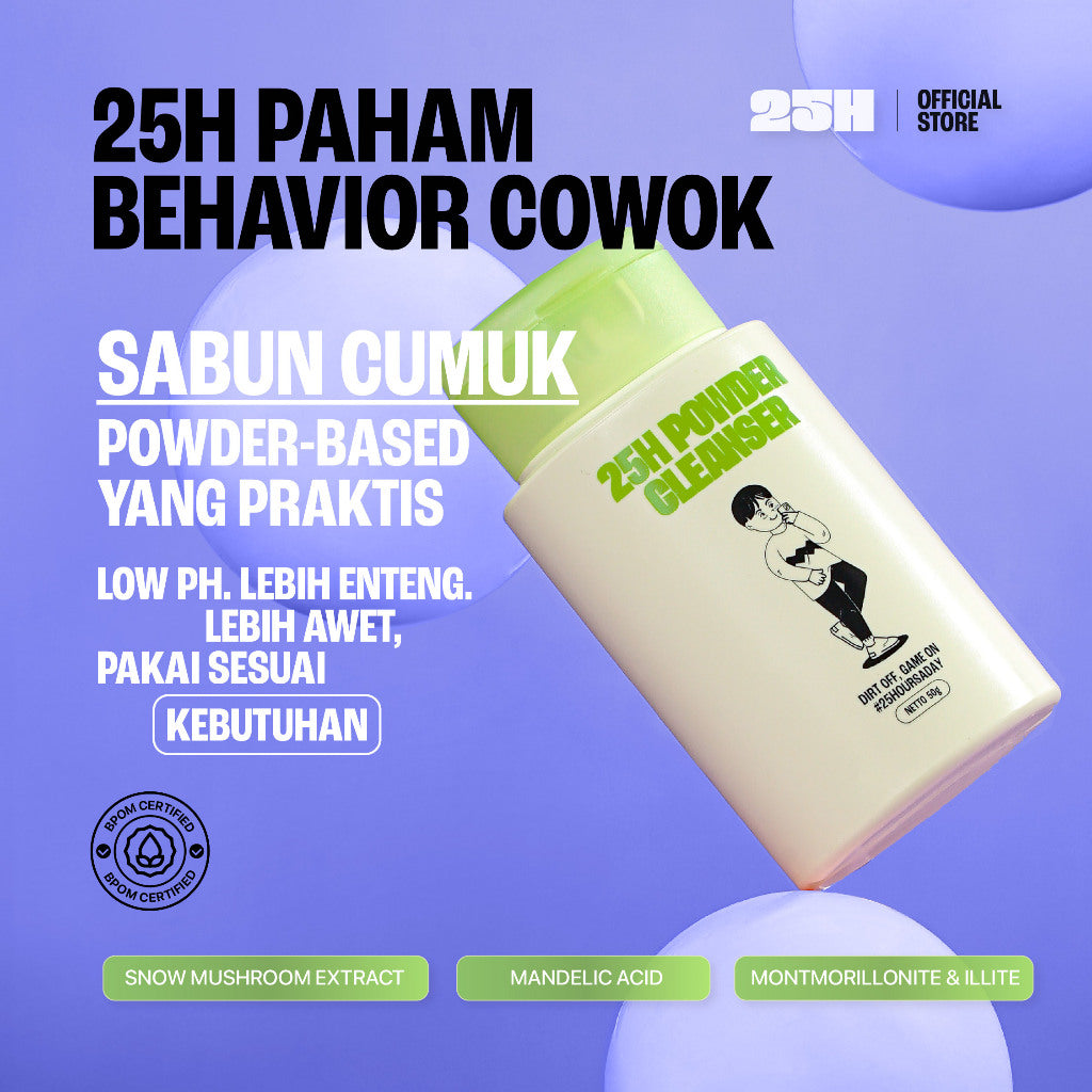 (Bundling) 25H Powder Cleanser - Sabun Wajah Bubuk - Praktis dan Travel Friendly