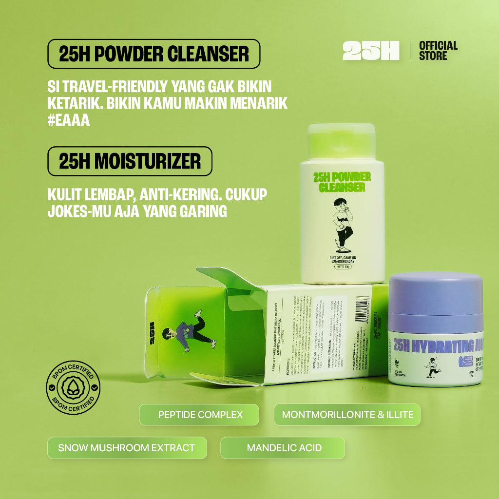 25H Skincare Starter Pack – Membersihkan & Melembabkan Wajah Bro
