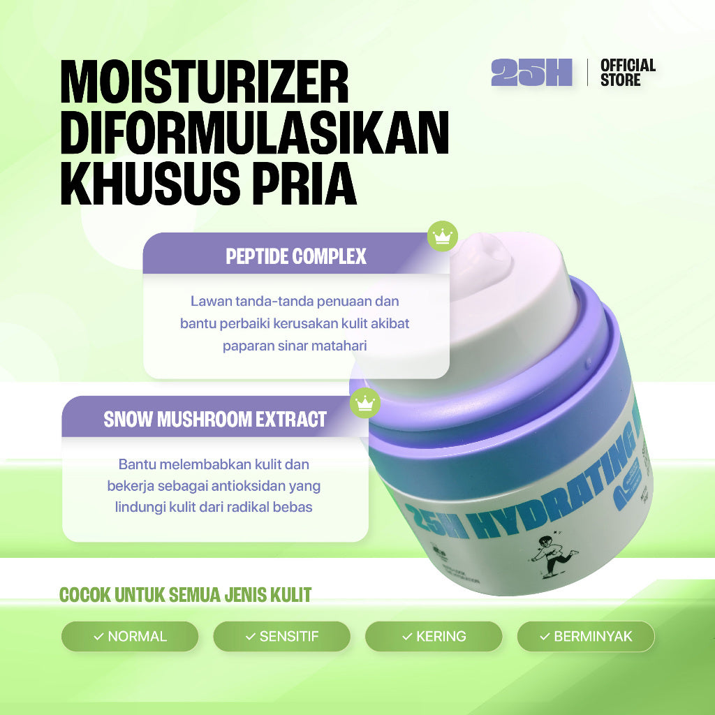 25H Skincare Starter Pack – Membersihkan & Melembabkan Wajah Bro